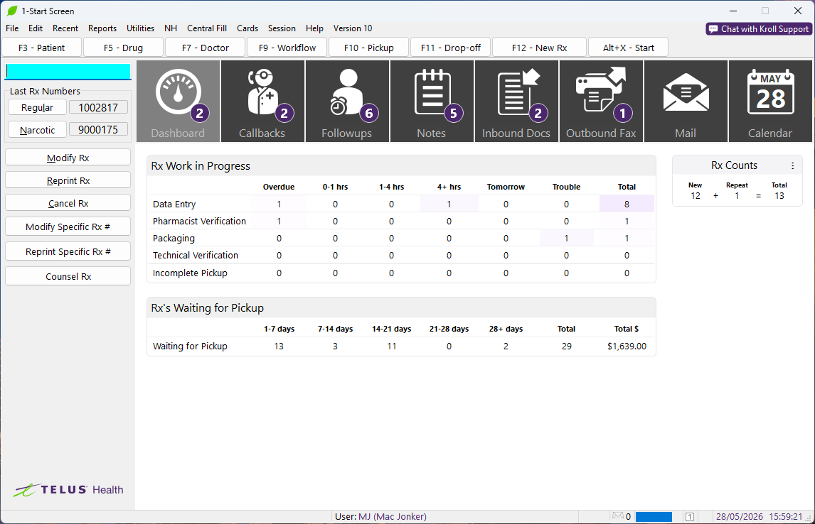 1. Access Kroll Pharmacy Software
